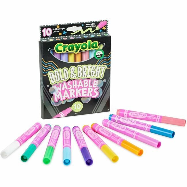 Crayola LLC Marker Wash Bld/Brt 10 Count CYO587735
