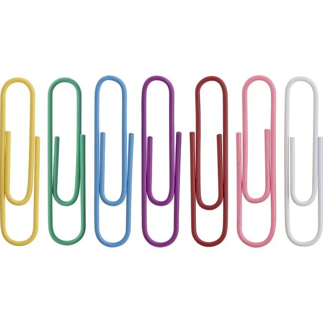 Business Source Clips Paper Vinyl Jumbo Assorted BSN01604
