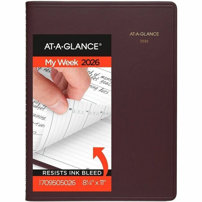ACCO Brands AT-A-GLANCE Book Appt Weekly Leather Wn AAG70-950-50