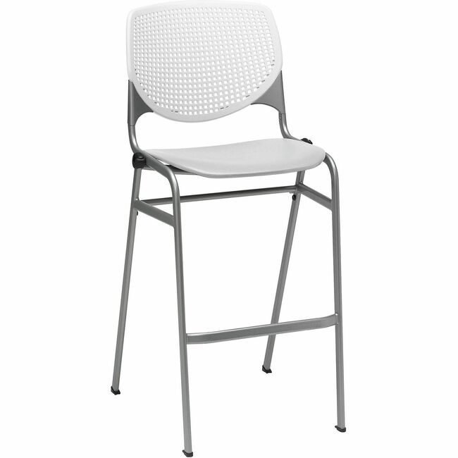 KFI Seating Barstool Stck White Ltgry KFIBR230BKB8S13