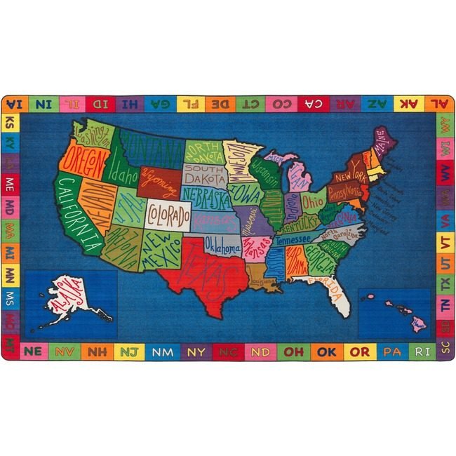 Flagship Carpets Rug Map Doodle 109"X132" FCIFE262-58A