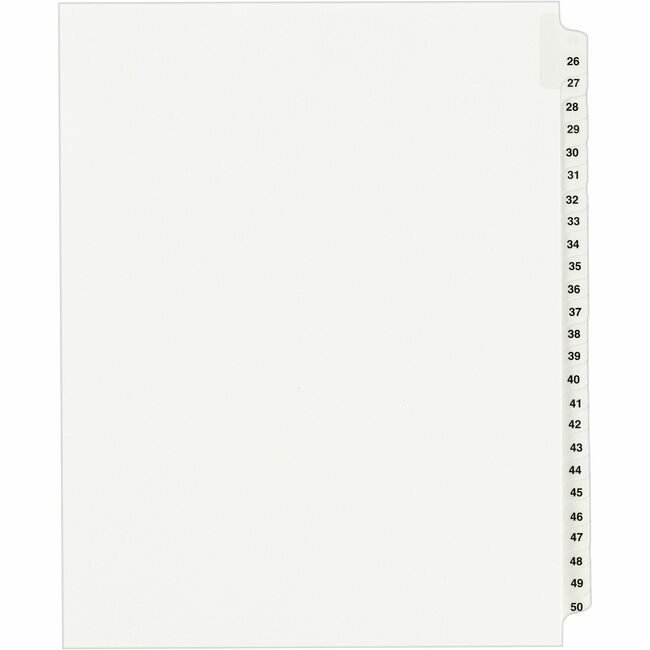 Avery Products Corporation Index Legal Sdtab 25-50 AVE01331