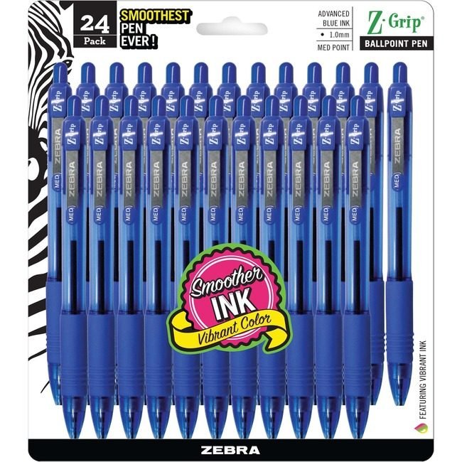 Zebra Pen Corporation Zgrip Bp Rt 1.0 Be 24 Pack ZEB12225