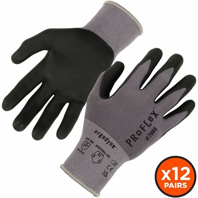 Ergodyne Glove Coated Nitrile Gray L EGO10364