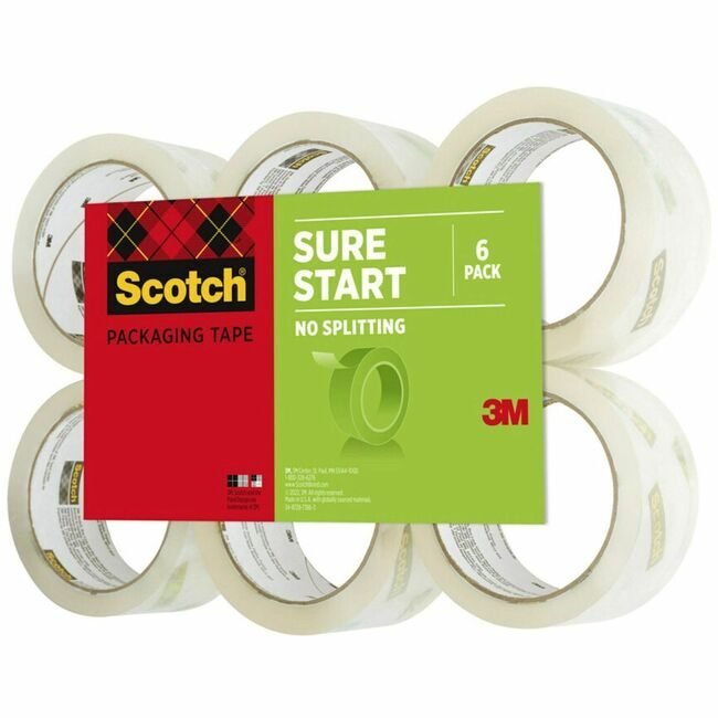 3M Company Tape Pkg Sure Start Clear 6 Pack MMM3500-6