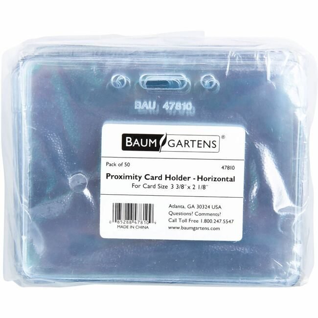 Baumgartens Holder Badge Horz 50 Pack BAU47810