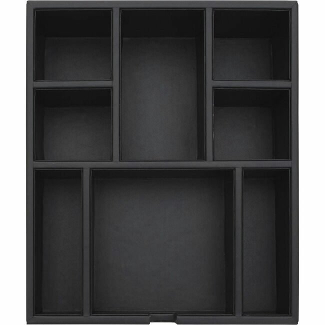 Dacasso Tray Condiment Lthrette Black DACA1324