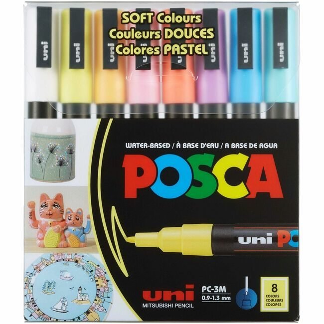 Mitsubishi Pencil Co. / uni-ball Marker POSCA 8CT 3M SOFTCLR UBCPC3M8CSOFT