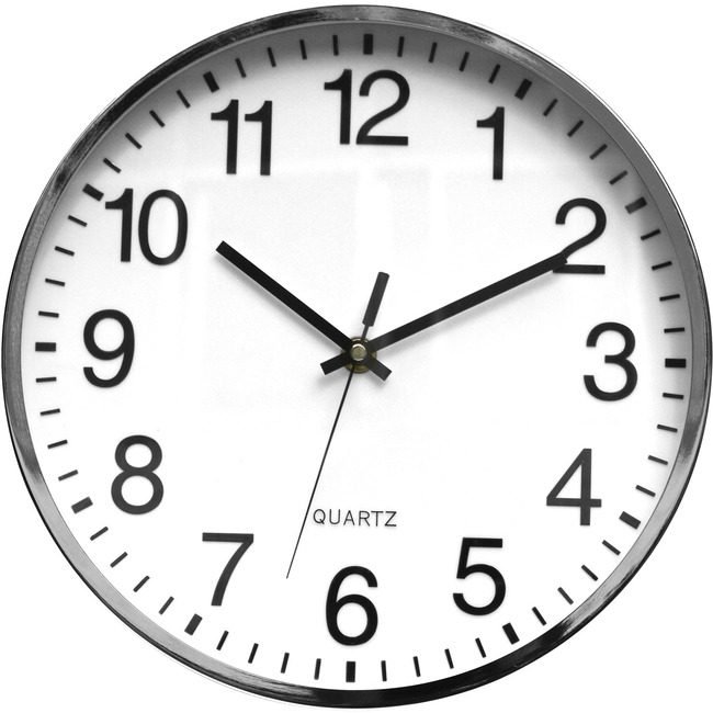 Victory Light, Ltd. Clock Silent 12" Chrome VLUTC6646AC