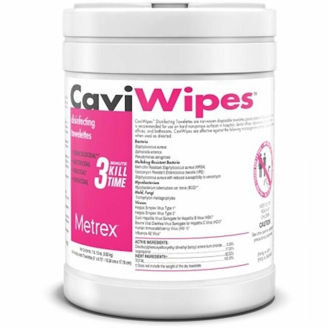 Metrex Research CaviCide Cleaner Caviwipes MRXMACW078100