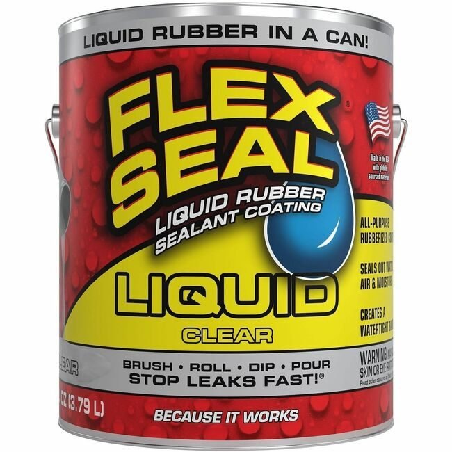 Swift Response, LLC Flex Seal Rubber Liquid 1 Gallon Clear FLXUS855CLR012
