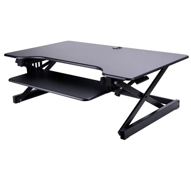 Lorell Riser Desk Sitstand Dlx 38" Black LLR99759
