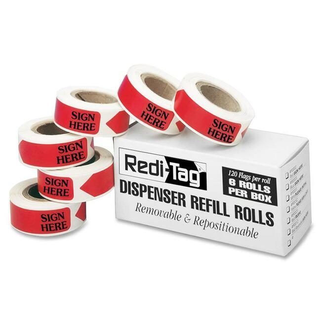 Redi-Tag Flags Signhere 720 Count Red RTG91002