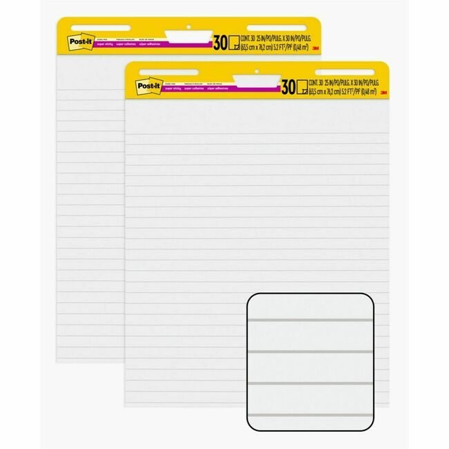 3M Company Pad Easel White Lined 25X30 MMM561WLVAD2PK