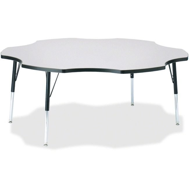 Jonti-Craft, Inc. Table Six Leaf 60" Gy/Bk JNT6458JCA180