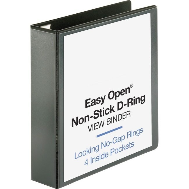 Business Source Binder View D-Ring 2" Black BSN26960