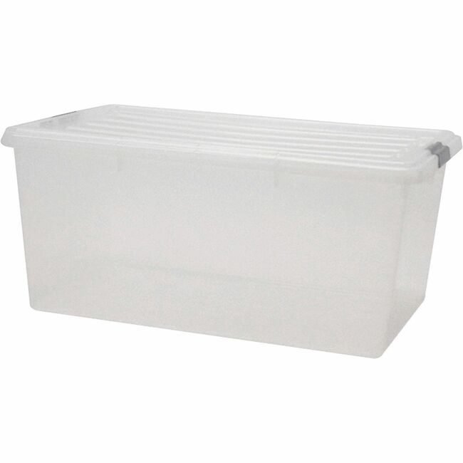 IRIS USA Tote W/Lid 68 QT Clear IRS100101