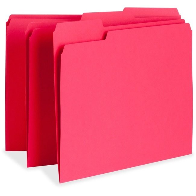 Business Source Folder File Letter 1/3 Red BSN65776