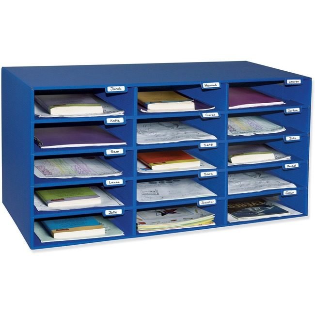 Pacon Corporation Mailbox 15-SLOT Blue PAC001308