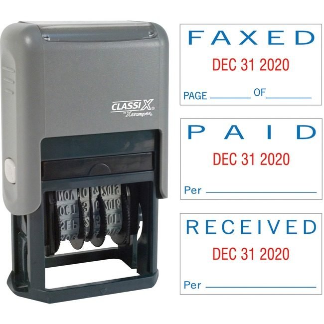 Shachihata / Xstamper Stamp Msg/Date 3-MSSG 10YR XST40330