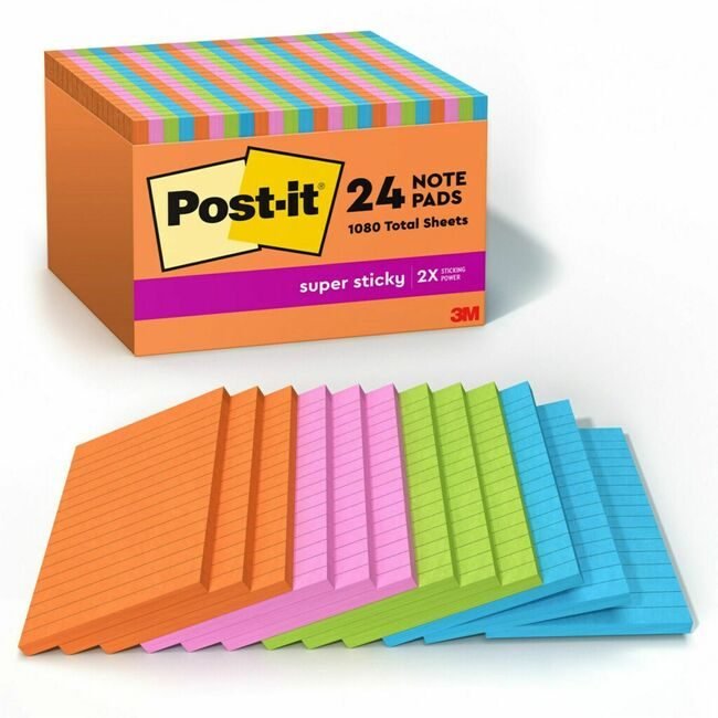 3M Company Notes Supersticky 24 Pack MMM66024SSAUCP