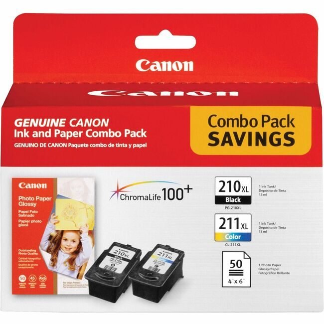 Canon U.S.A. Kit PG210XL CL211XL Ph Ppr CNMPG210/CL211