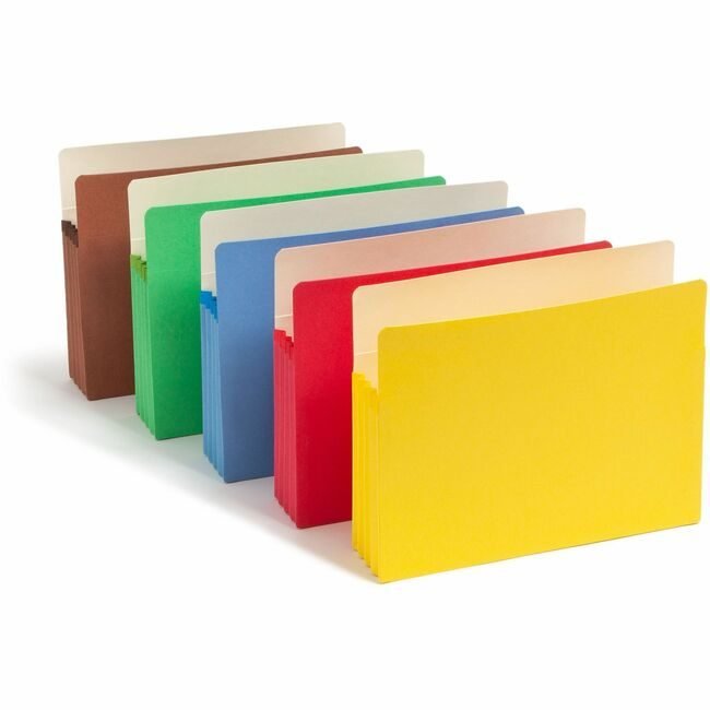 Smead Manufacturing Co. Pocket File Letter 3.5"EXP Assorted SMD73892