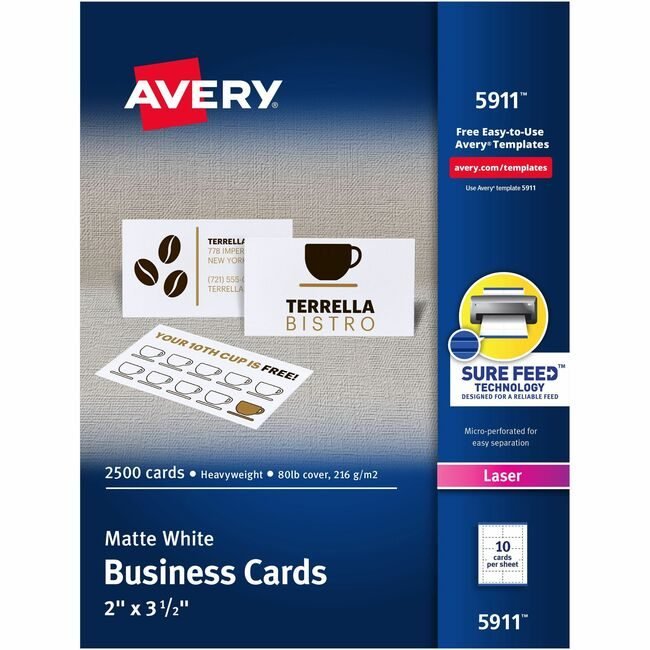 Avery Products Corporation Cards Business Lsr 2X3.5 We AVE5911