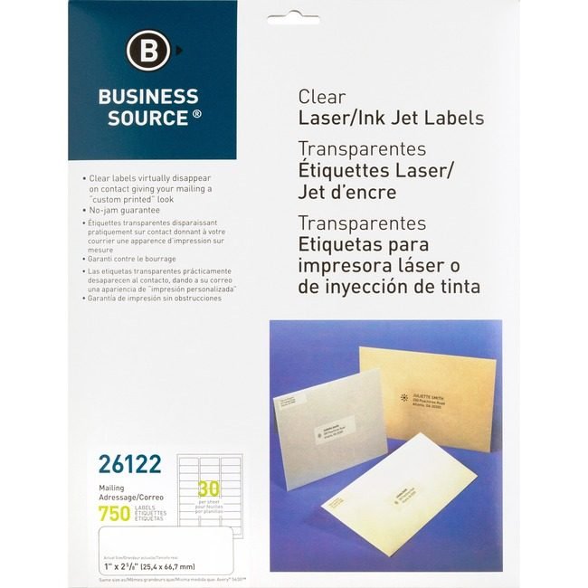 Business Source Label Address Lsr 1X2.75 Clear BSN26122