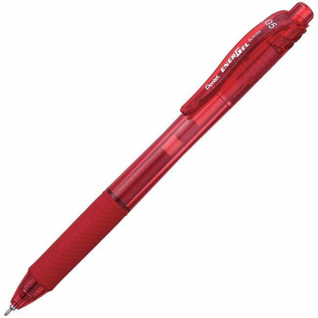 Pentel of America Pen Energel-X Retrct 0.5 Red PENBLN105-B