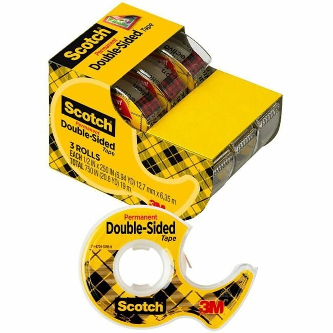 3M Company Tape Dblside 1/2X250 Perm MMM3136