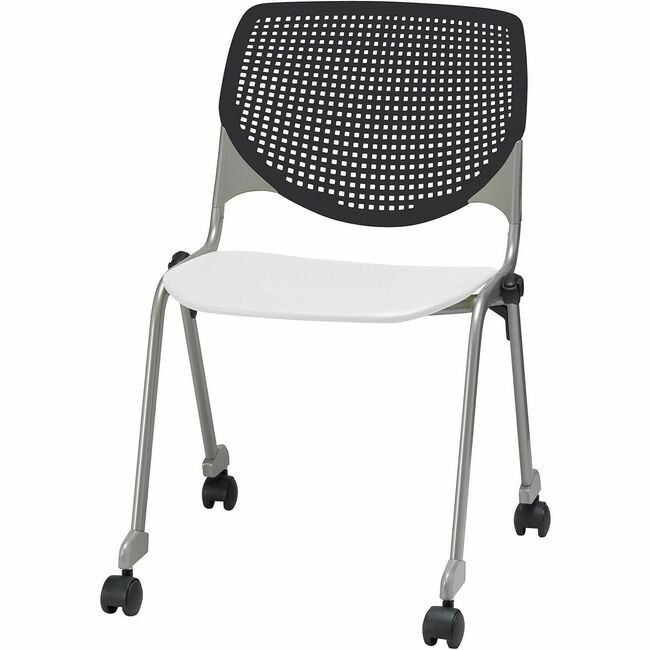 KFI Seating Chair Casters Stk Black White KFICS230BKB10S8