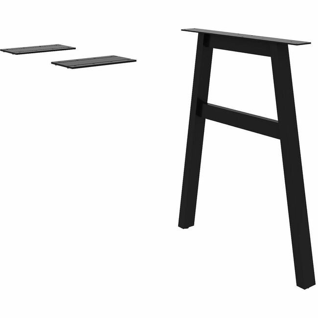 Lorell Leg A Return 24 W/Plate Black LLR16288