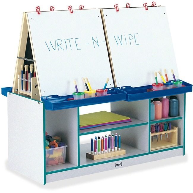 Jonti-Craft, Inc. Center Art 4-STATION Teal JNT0294JCWW005