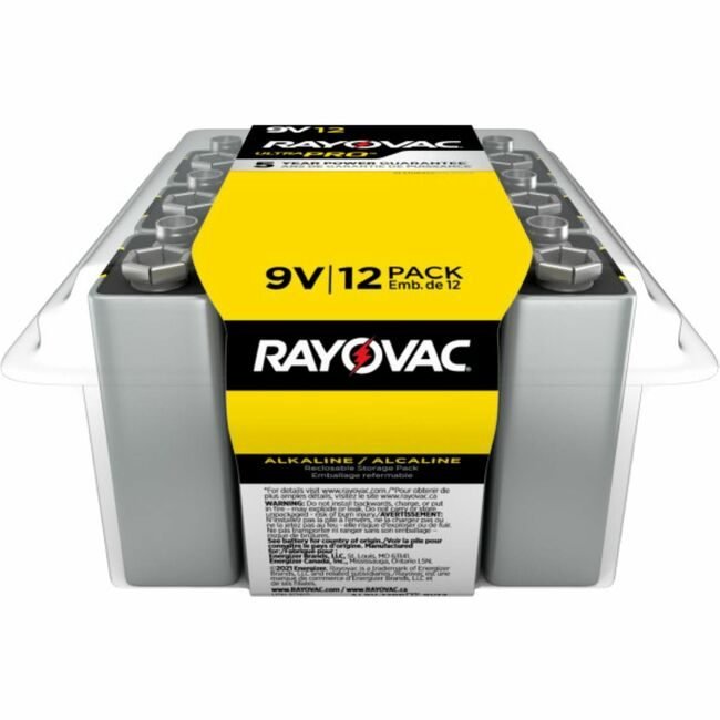 Energizer Holdings Rayovac Batteries Alkaline RAYAL9V12PPJCT