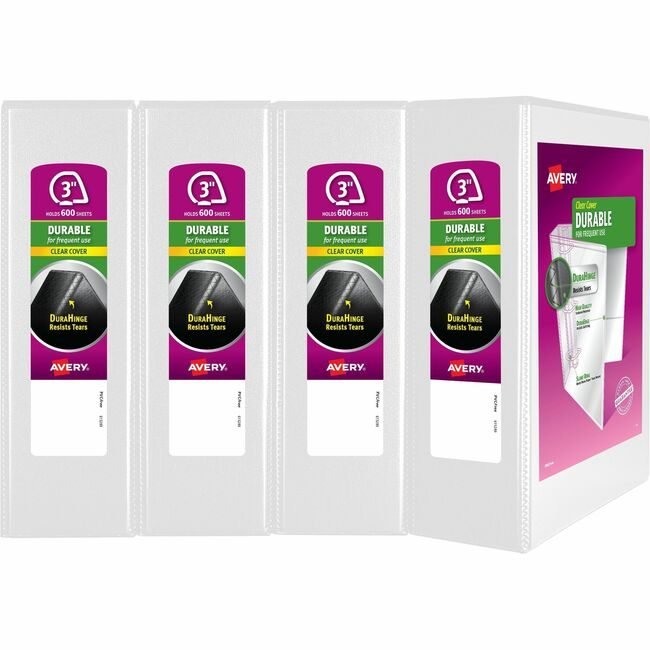 Avery Products Corporation Binder Dv 3" White 4 Pack AVE17030