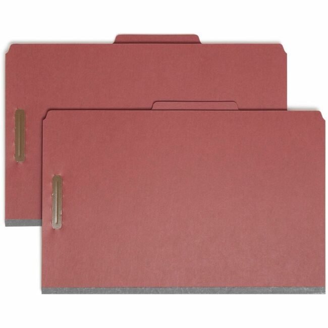 Smead Manufacturing Co. Folder Classf Legal 2DIV Red SMD19023
