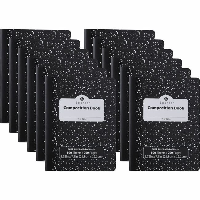 Sparco Book Comp Wide 100ST 12PCS SPR00334