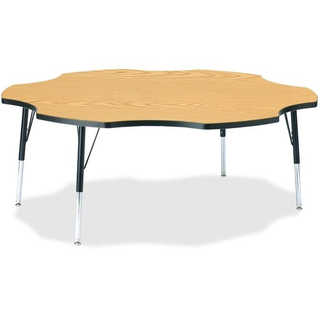 Jonti-Craft, Inc. Table Six Leaf 60" Oak/Bk JNT6458JCE210