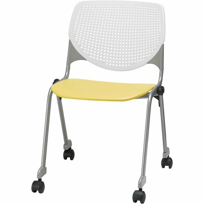 KFI Seating Chair Casters Stk White Yellow KFICS230BKB8S12