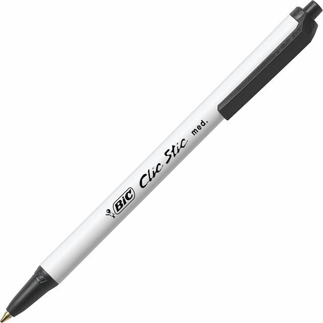 BIC Corporation Pen Clicstic Bp Rt Medium Black BICCSM11-BK
