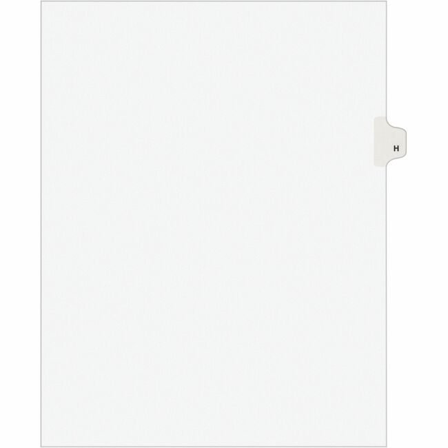 Avery Products Corporation Dividers Index Sidetab H AVE01408