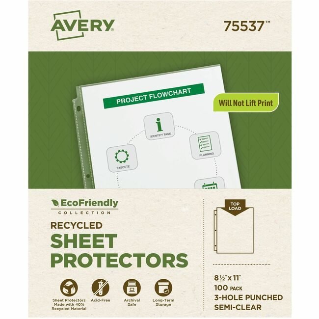 Avery Products Corporation Protector Sheet Rcyc Semicl AVE75537