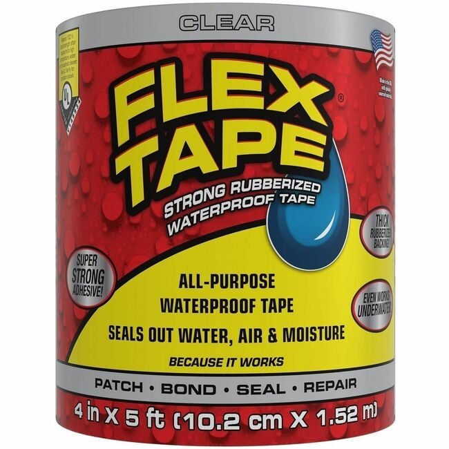 Swift Response, LLC Flex Seal Tape 4"X5 Clear FLXTFSCLRR0405