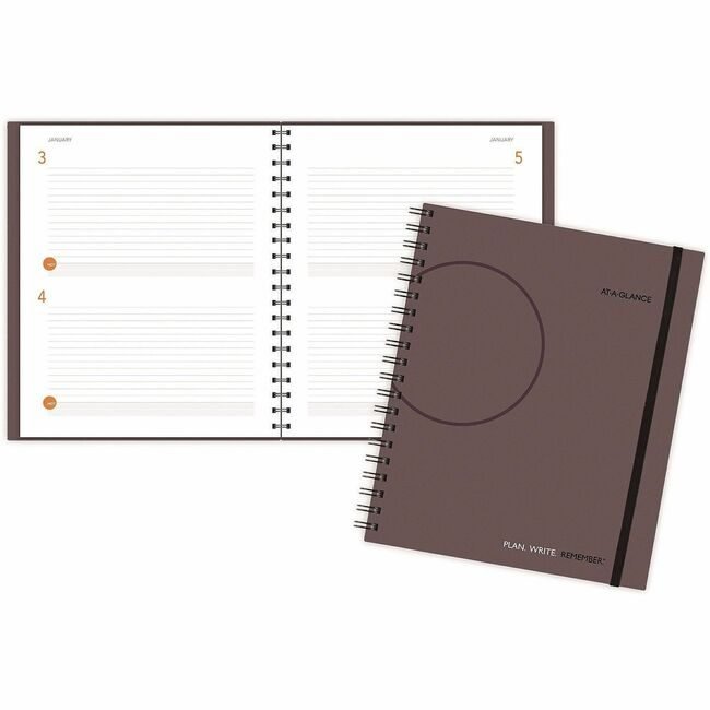 ACCO Brands AT-A-GLANCE Planner Notebook 2DYPG Gray AAG80620430