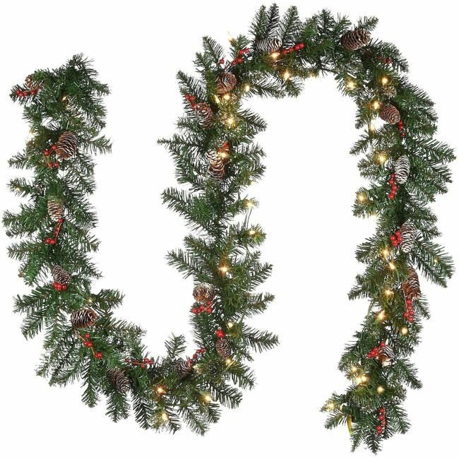 National Tree Company Garland Gn Spruce Wc 9FT NLT729083133633