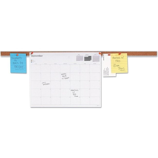 Universal Office Products Bar Bulletin Cork 24" Al UNV43424