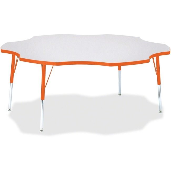 Jonti-Craft, Inc. Table Six Leaf 60" Gy/Oe JNT6458JCA114