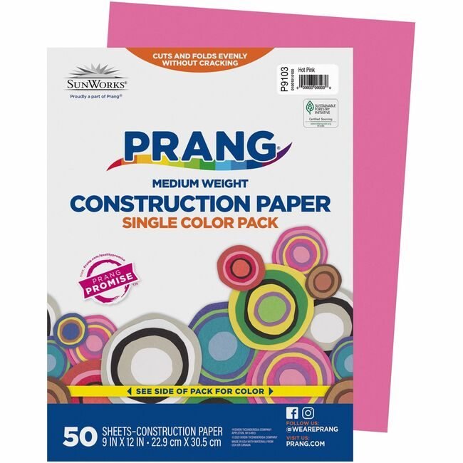 Pacon Corporation Paper Const 9X12 Htpk 50SH PAC9103