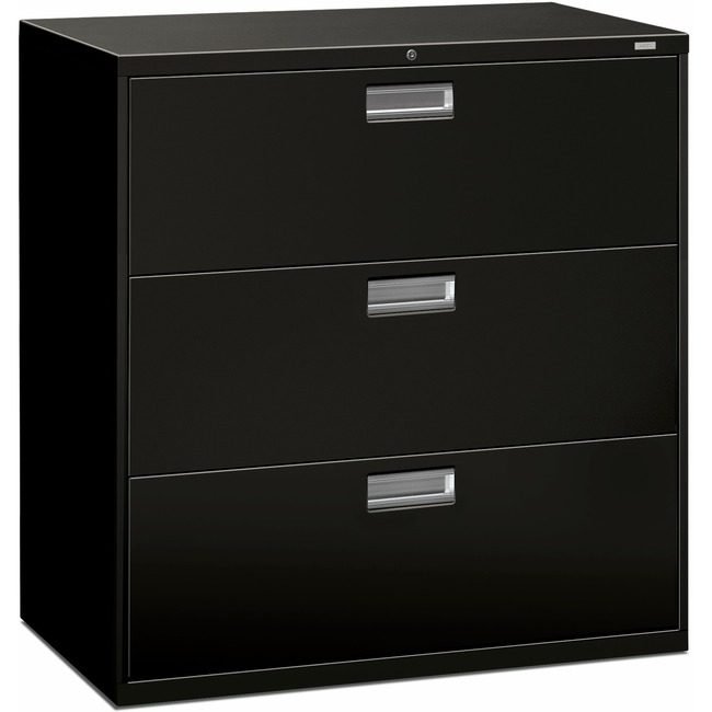 The HON Company File Lat 3DRW 42"-W/LOCK Black HON693L-P